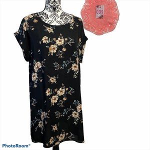 Forever 21 Floral Black Dress